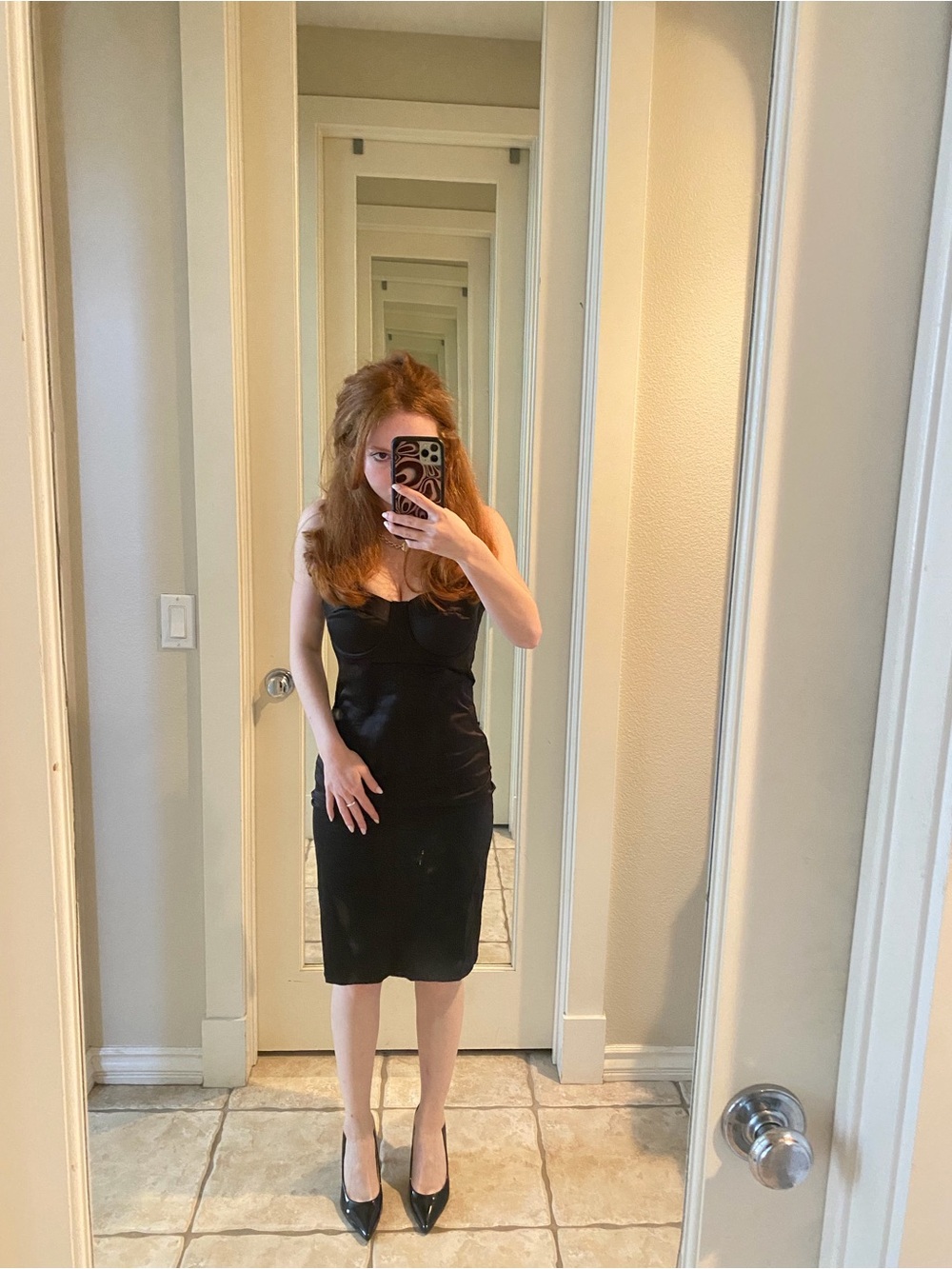Black Strapless Corset Dress